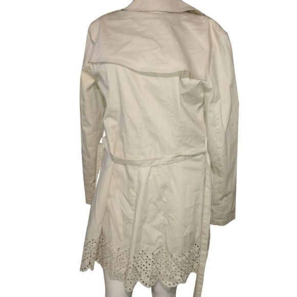 Double Breasted Trench Coat Style Coat or Dress Size Small with pockets Khaki - Picture 8 of 11